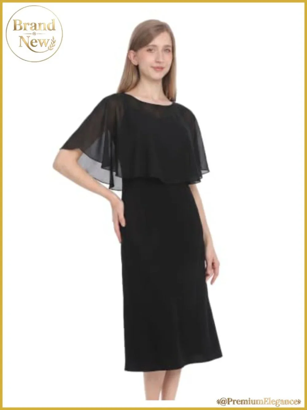 Chiffon Capelet Shawl Wrap for Evening Dress Cover Up One Size